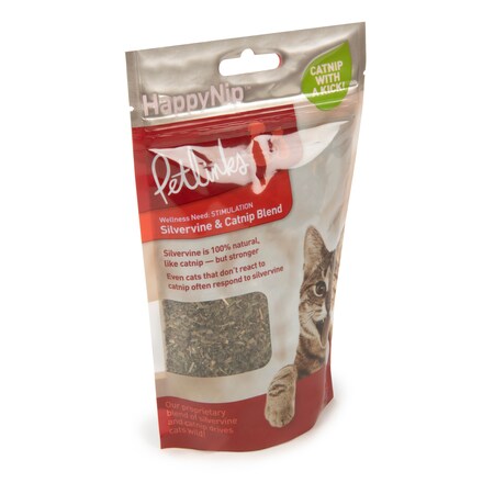 Petlinks HappyNip Silvervine Catnip Blend Loose Catnip 2 oz Resealable Pouch 49775-99997-024